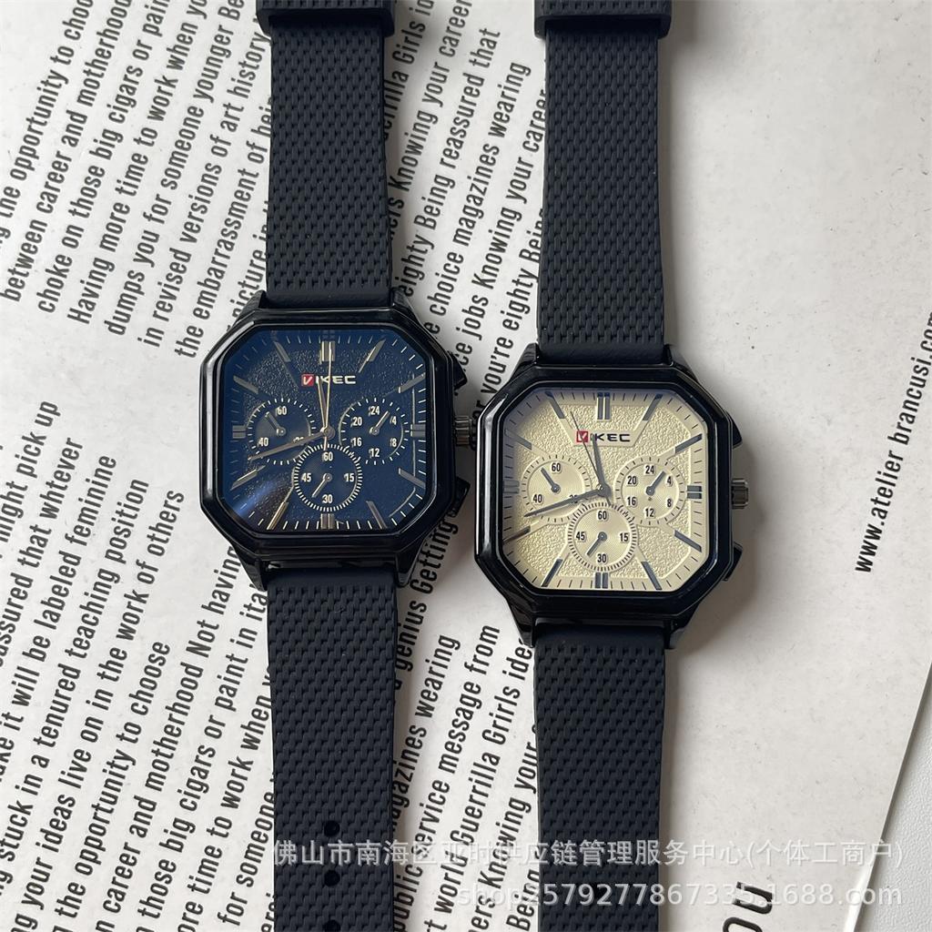Vikec Sports And Leisure Watch Men'S Personality Trend Fashion Junior High School Students Silicone Square Large Dial