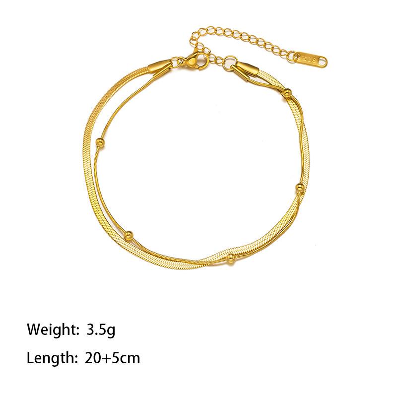 

Комплект украшений Креативный комплект украшений из двух частей Плоская цепочка из змеиной кости Круглое ожерелье из бусин