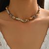 Cross-Border Beaded Shell Conch Necklace: European & American Retro Vacation Clavicle Chain