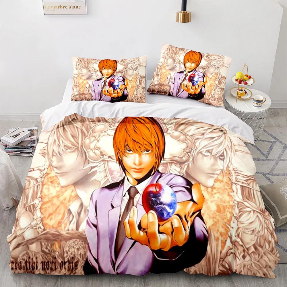 Comforter 3D Death Note Anime Bedding Set Soft Quilt With For Single Twin Full Queen King Size Decorative Bed