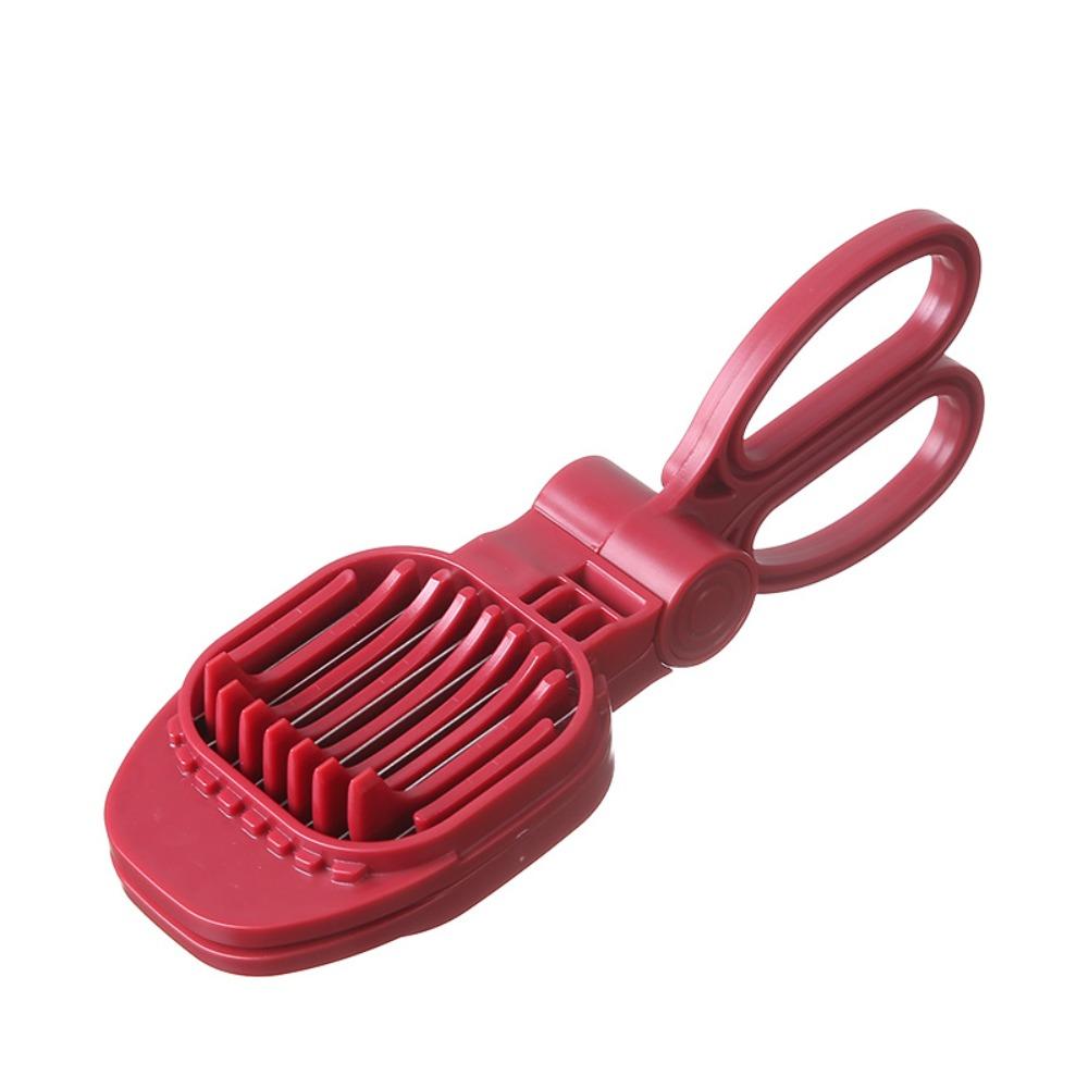 

Handheld Fruit Slicer Portable Egg Cutter Multifunction Vegetable Slicer Food Preparation червоний