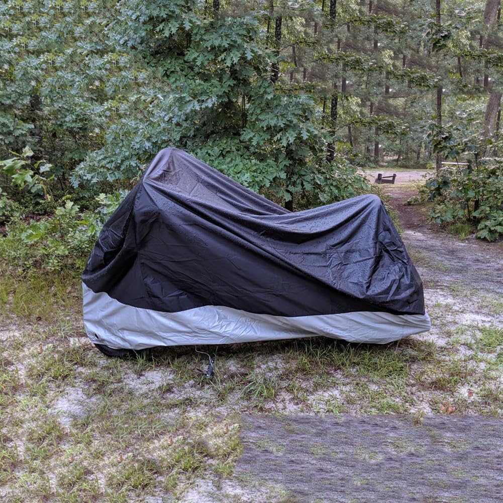 Motorcycle Covers, Motorbike Cover With Lock-Holes Motorcycles Vehicle Cover Fits Up To 97" Motorcycles Vehicle - 2XL Size