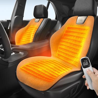 12V Heated Car Seat Cushion Soft Flannel Car Seat Heater 3 Gear Adjustable Winter Warmer Seat Heating Pad Car Interior Accessory