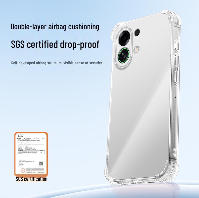 Kompatible Oppo K13 Turbo/K13 Turbo Pro/K13X Airbag Stoßfeste Transparente TPU Schutzhülle