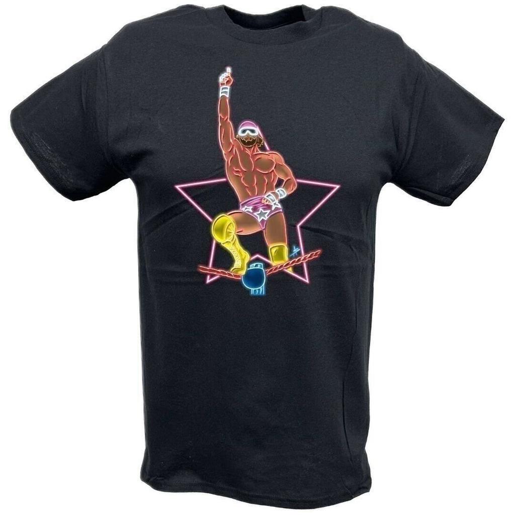 Macho Unisex Randy Savage Top Rope Neon Tshirt