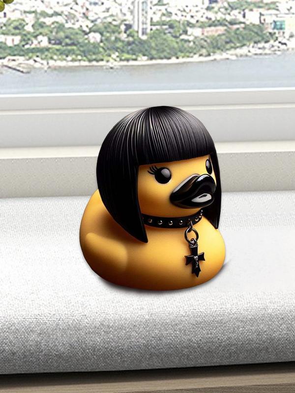 Deathrocker Devil Duck Ornament Bookshelf Desktop Decor Car Dashboard Satan Devil Duck Statue Novelty Auto Accessories