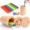 Wooden Color Sorting Matching Game Montessori Early Educational Sensory Toy Fine Motor Skills Sorting Toy For Toddlers Ages 3-6