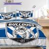 Canterbury Bulldogs Muster Bettwäsche Steppdecke Set Bettbezug Kissenbezug Heimdekoration Geburtstagsgeschenk (1 Bettbezug + 2 Kissenbezüge, ohne Füllung)
