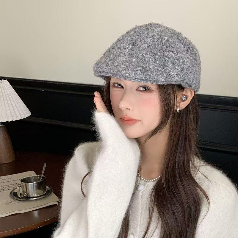 2025 Autumn/Winter Korean Two-Way Beret: Chic Women's Painter Hat for a Slimmer Face