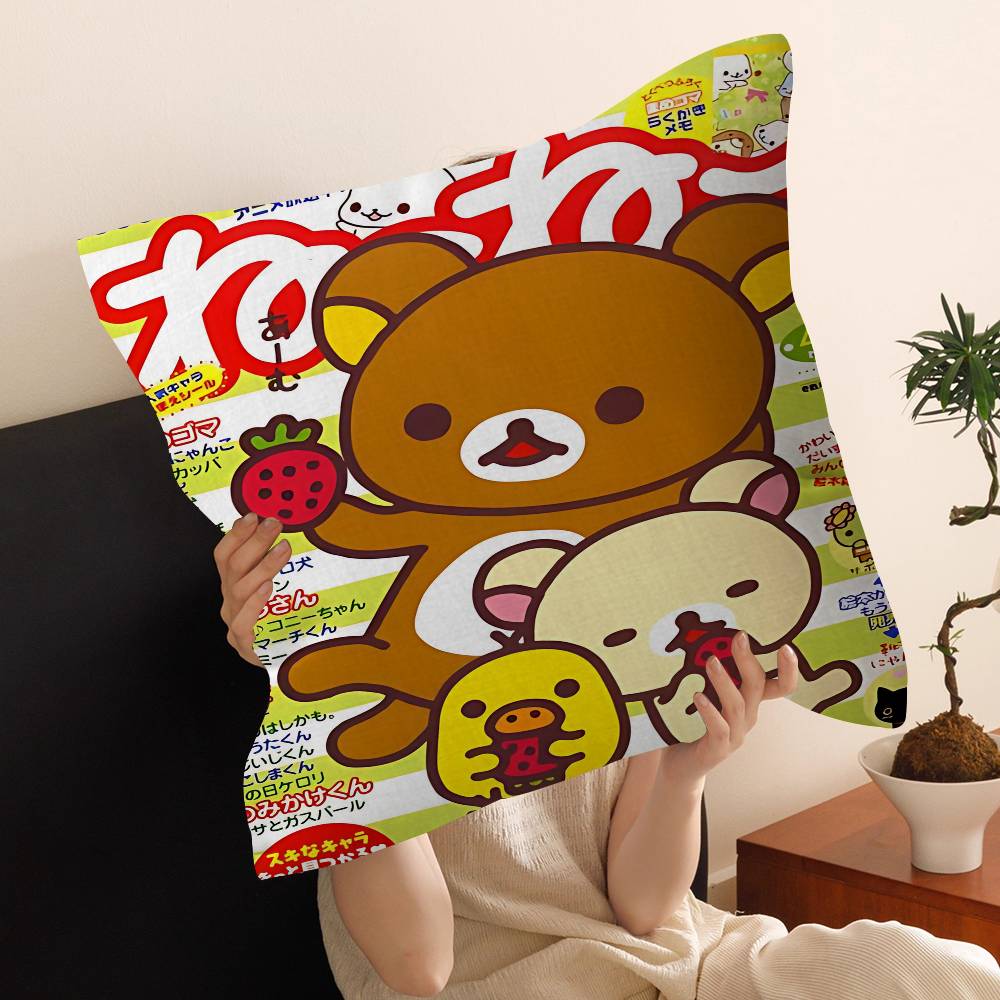 Cartoon R-Rilakkuma Cushion Cover Pillow Cover Decor Pillowcase Printed Cushion Case For Couch