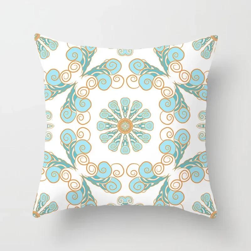 Mint Green Pillow Case Home Decorative Cushion Cover Modern Geometry Printing Pillowcase Sofa Couch Waist Pillow Covers