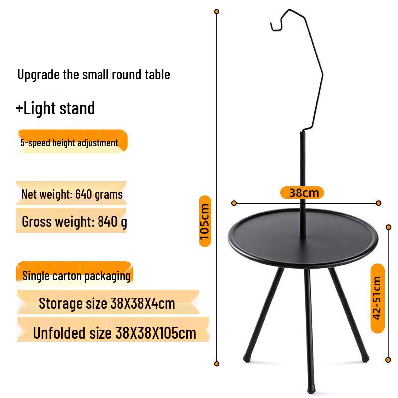 Portable Round Folding Camping Table for Outdoor Picnics and Tents