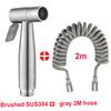 Adjustable Handheld Stainless Steel Bidet Sprayer Set Toilet Faucet Shower Head with Self Cleaning Feature Bathroom Accessory