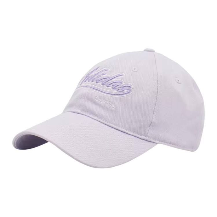 Adidas Letter Embroidery Design Cotton Duckbill Cap Women caps Purple KR2602 OSFW