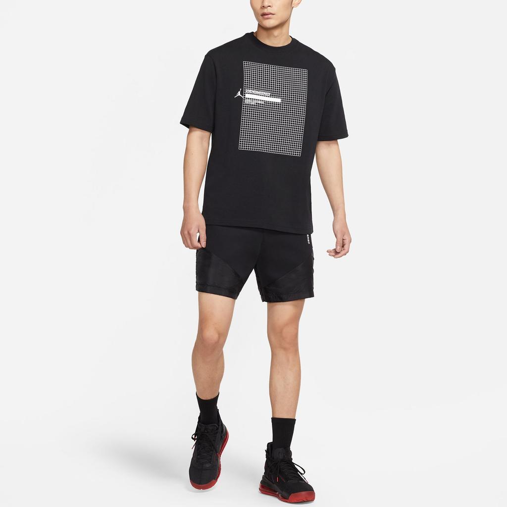Jordan T Shirts Men's Black Crew Neck Moderate Straight Fit DA9870-010