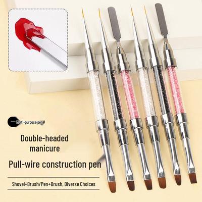 Nail Art Doppelseitiges Liner-Stift-Set: Farbmalerei, Schnitzen, Umrisszeichnen, Mischen, Kleber aufnehmen, Prägewerkzeug