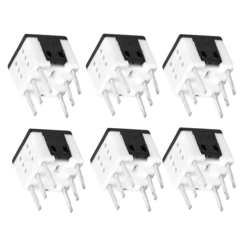 100Pcs Latching Switch Self Locking 6 Pin Flat  Plastic Control Equipment 5.8x5.8mm