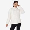 DECATHLON Solid Colour Hooded Fitted Zipper Design Long Sleeve Down Jacket Women's Off-White