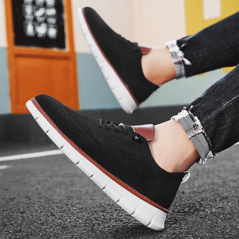 2025 Men's Sneaker Shoes New British Style Summer Running Breathable Mesh Lightweight Flat Outdoor Walking Shoes Large Size