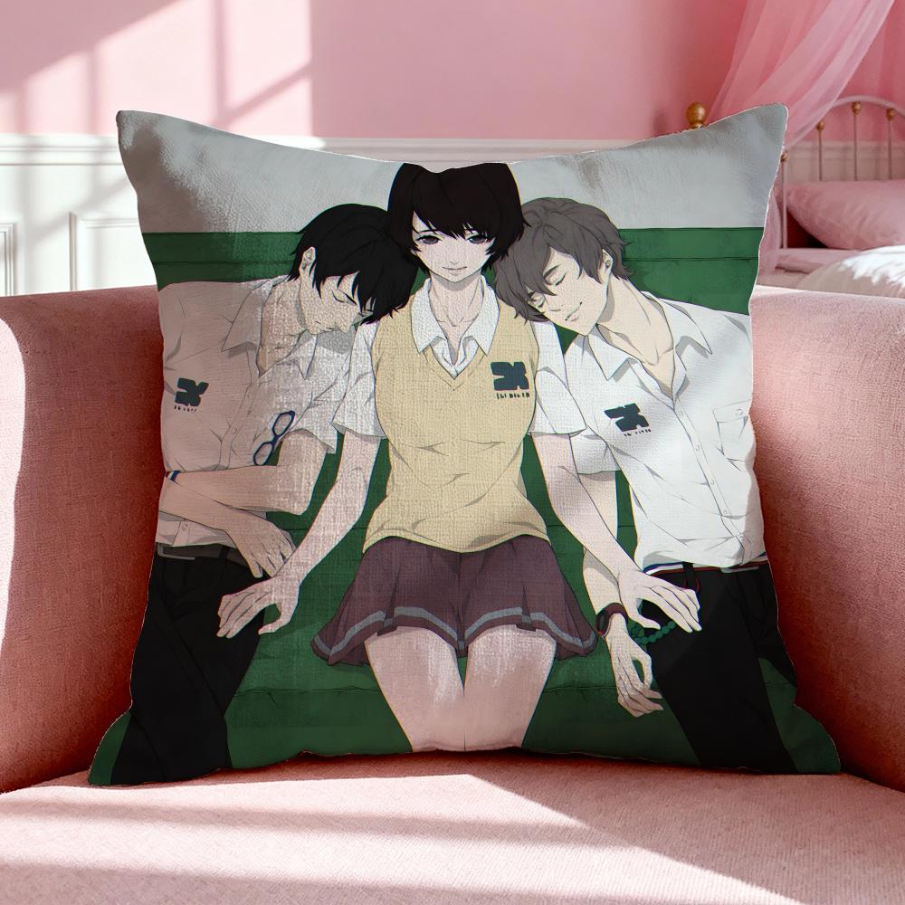 Anime Z-Zankyou No Terror Cushion Cover Breathable Linen Pillowcase Summer Odorless Eco-Friendly Invisible Zipper Washable