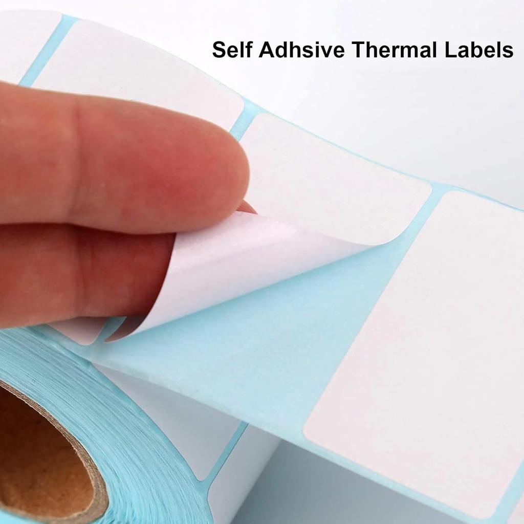 800pcs Thermal Labels 2.4x1.6 inch Rectangle Self-Adhesive Label Stickers for Thermal Printer Removable Blank Labels for Containers Bottles or Offi