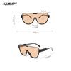 Vintage Semi-round Sun Glasses Women Fashion Monoblock Outdoor Goggle Shades Ins Trending  New Design Sunglasses