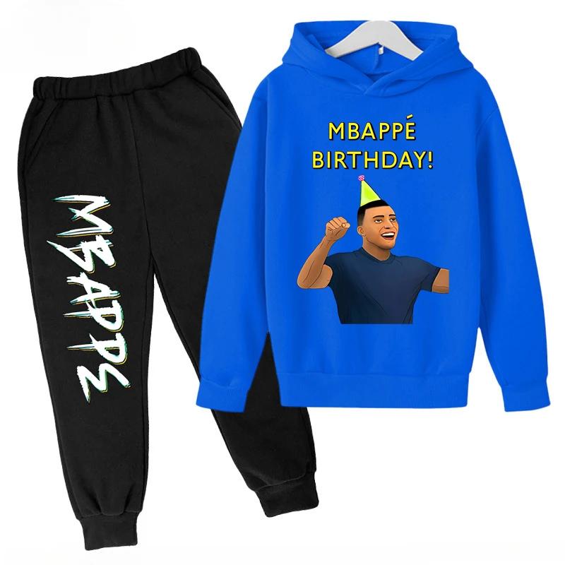 

Spring and Autumn Mbappe Printed Children s Hoodie Set Sweatshirt Pants Sportswear 2-piece Set for Boys and Girls Kids Clothes 120