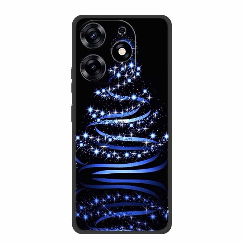 For Tecno Spark Go 2024 Case Merry Christmas Xmas Black Silicon Soft Back Cover Case For Tecno Spark 10 Pro 10C Pop 8 Phone Case