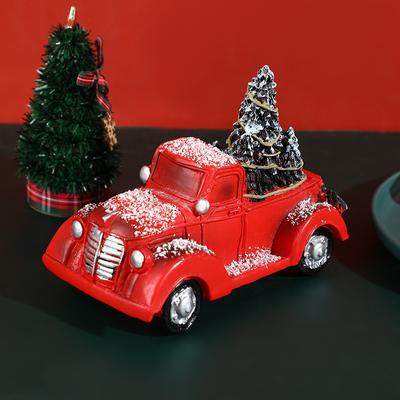Christmas Creative Red Kart Home Decoration Resin Crafts Ornaments Christmas Holiday Gifts