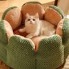 Dog Puppy Flower Bed Round Base Detachable Cushion Sofa for Small to Medium Pet Creative Pet Bed Cute Nest