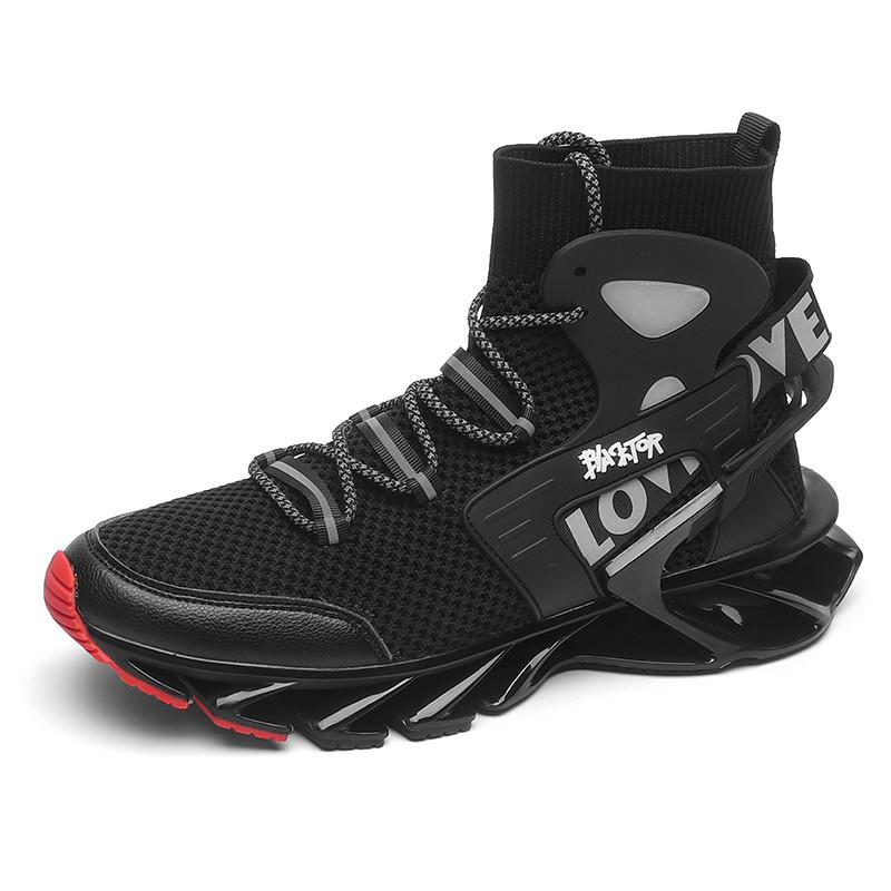 

Модные высокие мужские кроссовки, подростковые трендовые кроссовки на лезвии, дышащие сетчатые кроссовки для улицы, эластичные тренировочные кроссовки 43