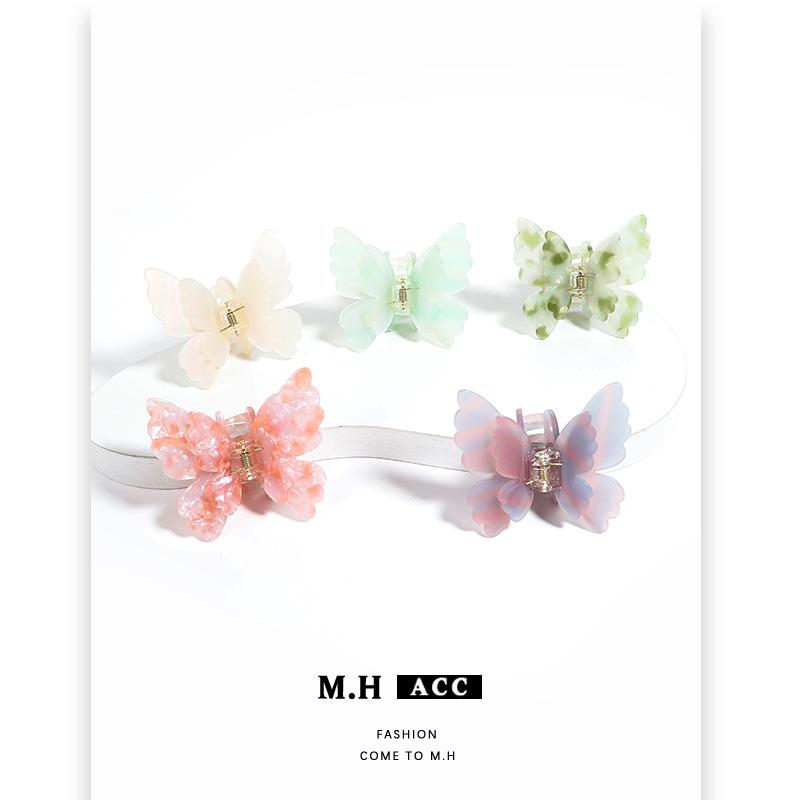 Small Fresh Butterfly Acetic Acid Hairpin Half Tie Back Head Disc Hair Grab Clip Original Sweet Wind Shark Clip Wholesale