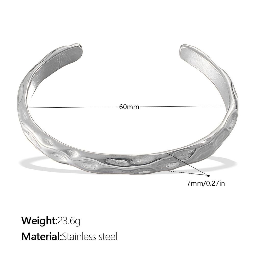 Light luxury Hong Kong style retro bracelet stainless steel gold-plated non-fading bracelet personalized simple bracelet jewelry women