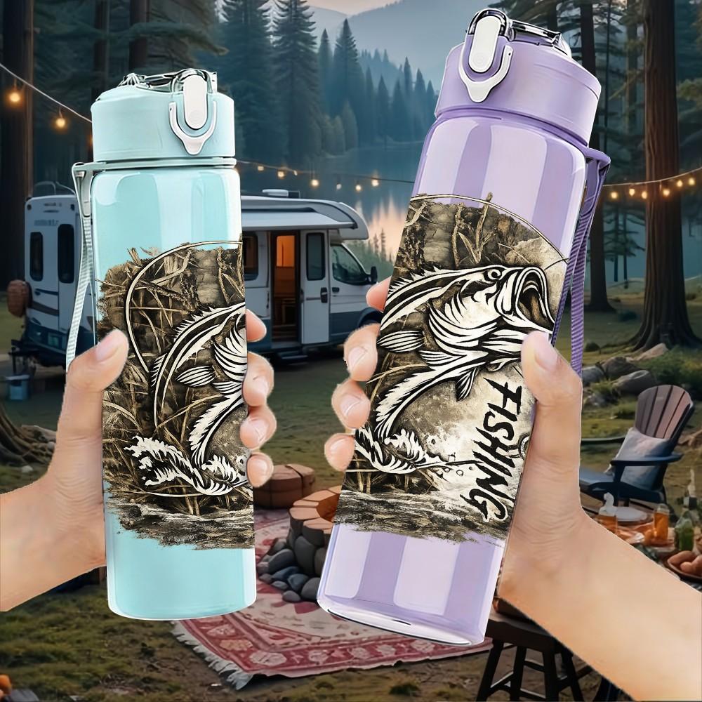 1PC Wild Tiger Close Up Animal Print 750ml Color Plastic Sports Water Bottle Leakproof Flip Straw Lid Suitable for Sports Office Home Use
