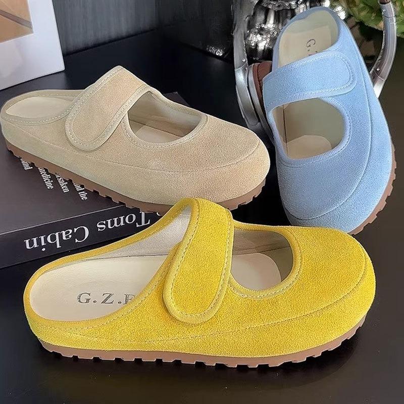 Boty se silnou podrážkou Boty s uzavřenou špičkou Poloviční pantofle Nové Líné lidi Jednonohé Jednoduché boty Sandály