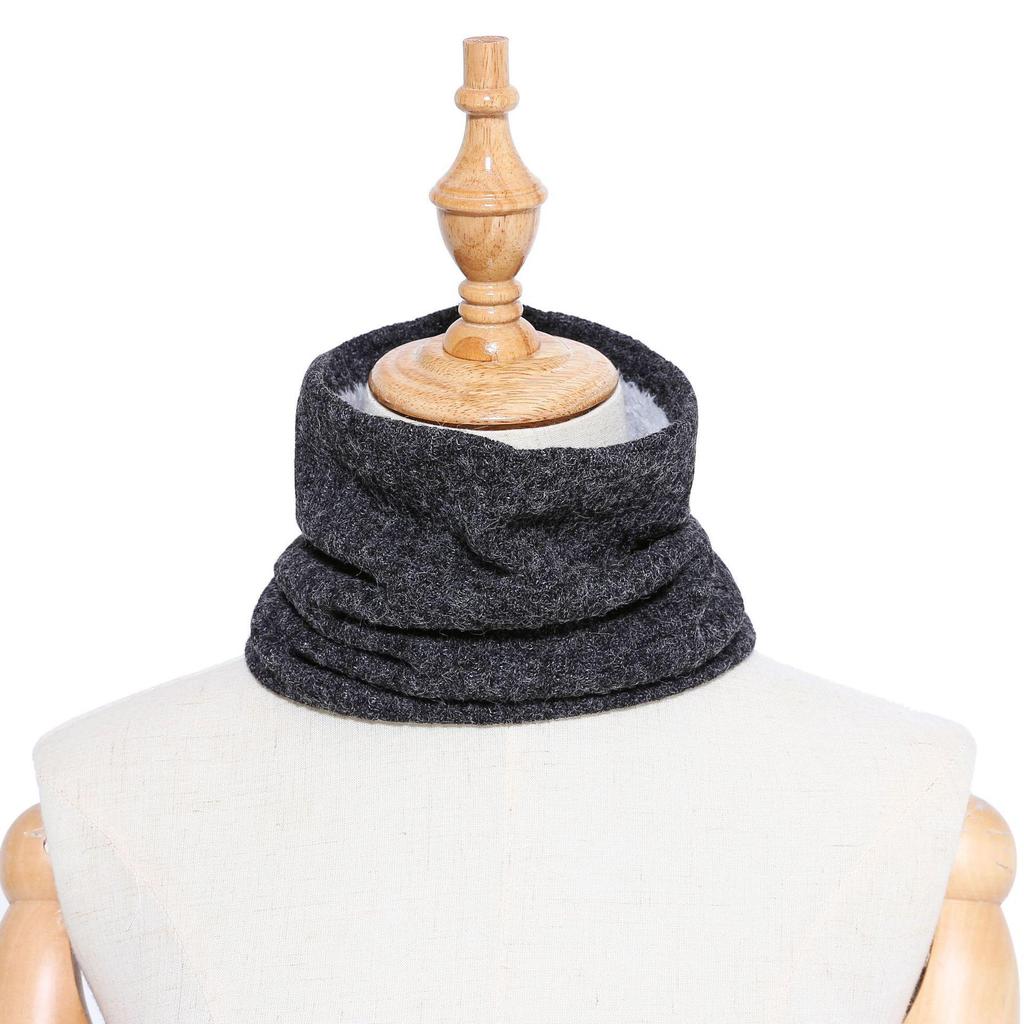 Unisex Wool Neck Gaiter: Faux Collar for Cervical Support, Thickened, Warm Knitted Scarf & Head Protector.