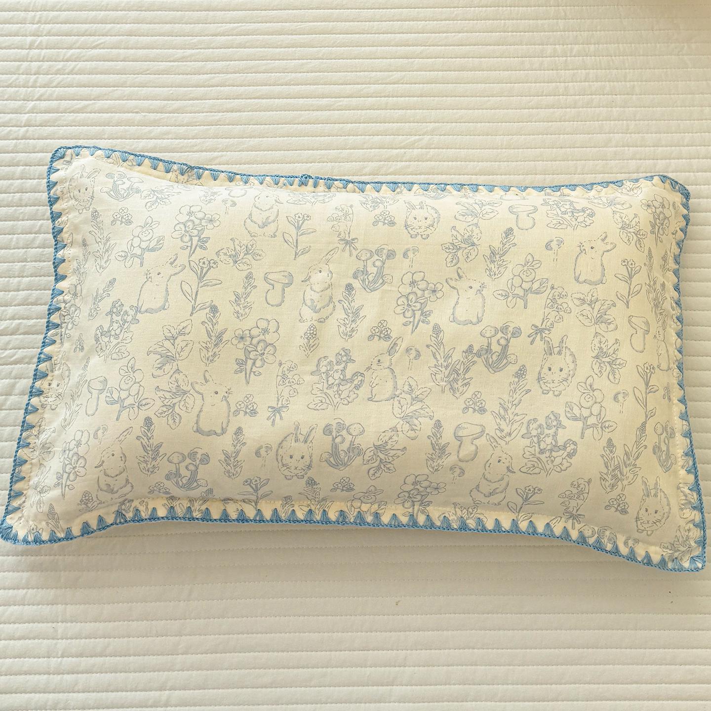 

Pair of Pure Cotton Double Layer Gauze Pillowcases (48x74cm) & Baby Pillow Core Cover (30x50cm) for Household & Parent-Child Use 30x50 cm