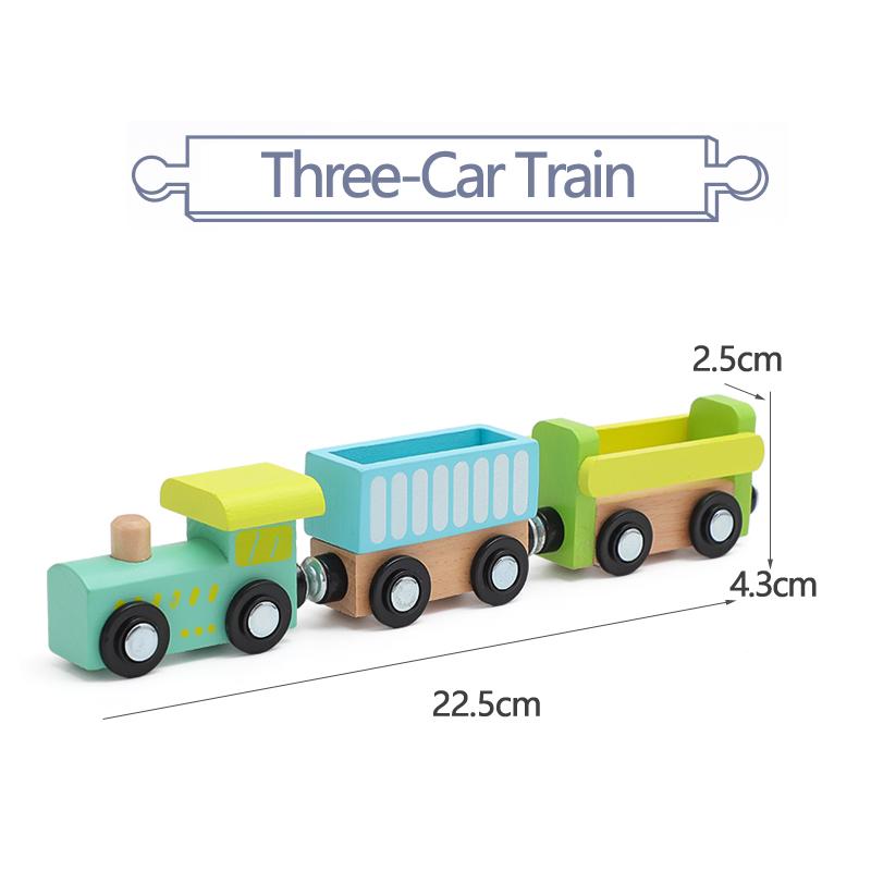 

Горячий поезд набор магнитных игрушечных машинок детские трековые аксессуары ручная раздвижная головоломка деревянная совместимая с различными треками подарок W10