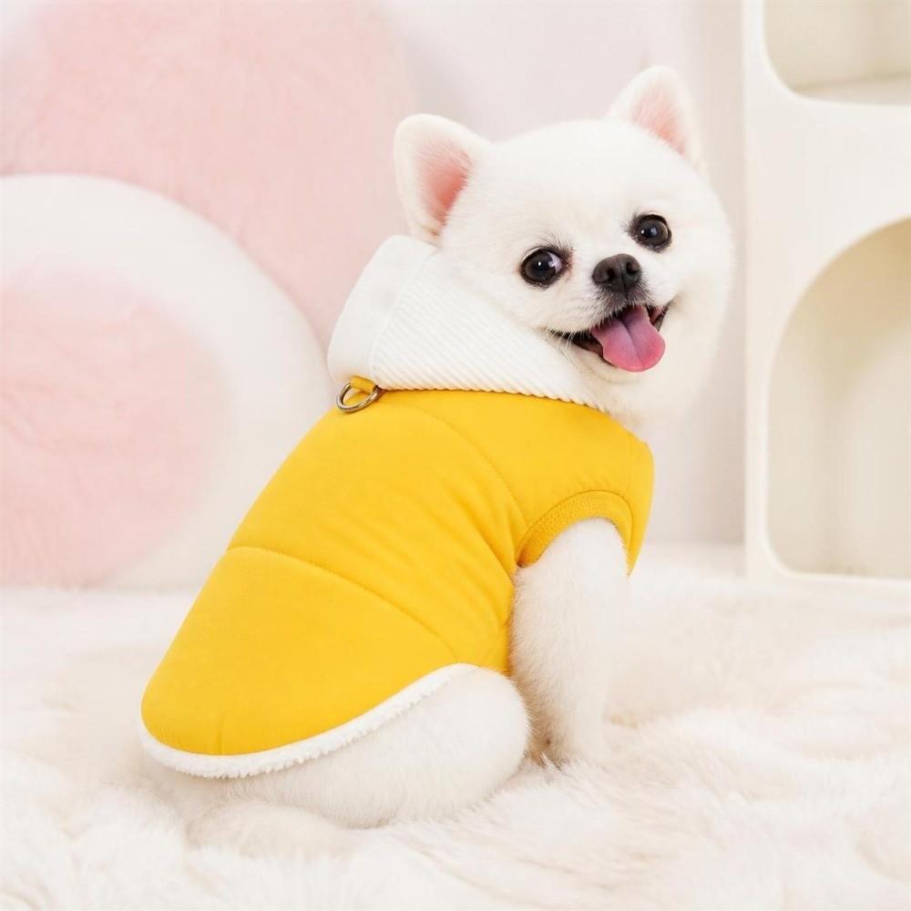 Plush Dog Hiking Jacket Winter Dog Vest Coat Cute Pet Clothes  for Small Medium Dog