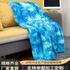 Soft Fleece Blanket With Tie-Dye Double Layer Thick Warm Throw Sofa Bed Winter Use