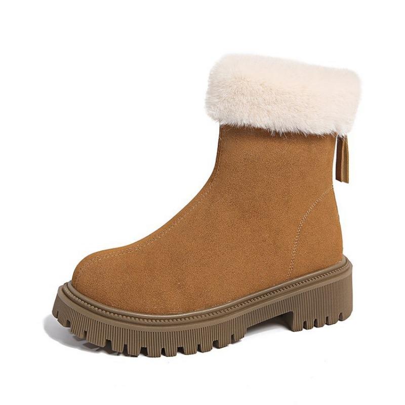 Emu Winter New Thick-soled Velvet Thickened Snow Boots for Women Large Size Warm Towel Short Boots Cotton Shoes for Women