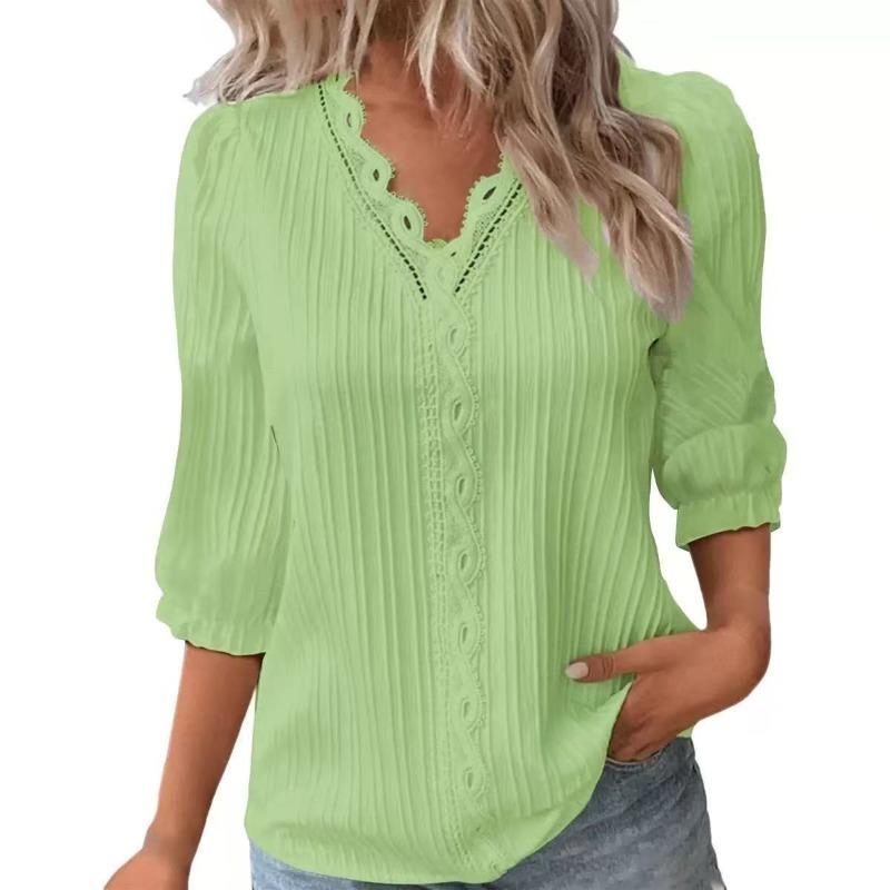 BITCED Women's Fashion Casual V-Neck 1/2 Sleeves Blouses & Shirts