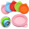 Colorful Universal Size Silicone Keep Fresh Reusable Pet Food Can Lids Can Covers Tin Cover