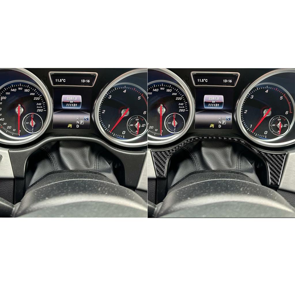 For Mercedes-Benz GLE GLS W166 2016-2019 Carbon Fiber Instrument Speedometer Lower Panel Cover Car Accessories Interior Sticker