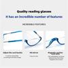 Fashion Folding Half-frame Magnetic Reading Glasses Men and Women Hanging Neck Magnetic Far-sighted Glasses Metal Reading Glasses +1 + 3