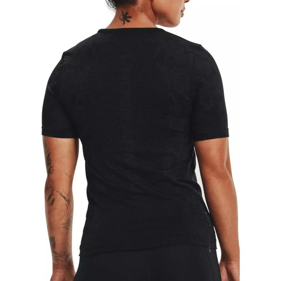 Under Armour Ua Rush Training Breathable Fitted Crew Neck Short Sleeve T-Shirt Women T-Shirts Black 1365716-001