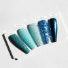 Mirror Effect Dust For Nail Decorations Glass Effect Allepaznokcie Blue No. 8