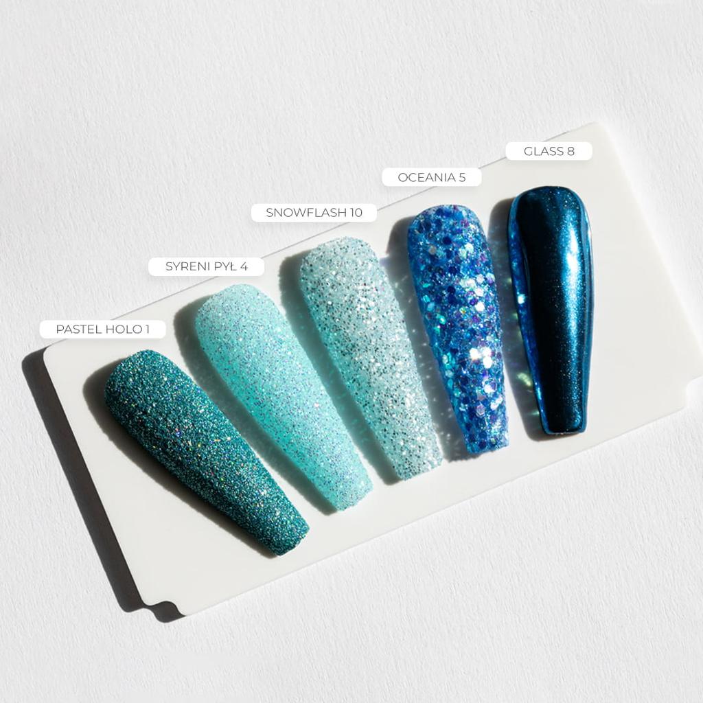 Mirror Effect Dust For Nail Decorations Glass Effect Allepaznokcie Blue No. 8