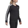 adidas Classic Stripe Logo Sports Crewneck Sweatshirt Women Sweatshirt Black DT5072