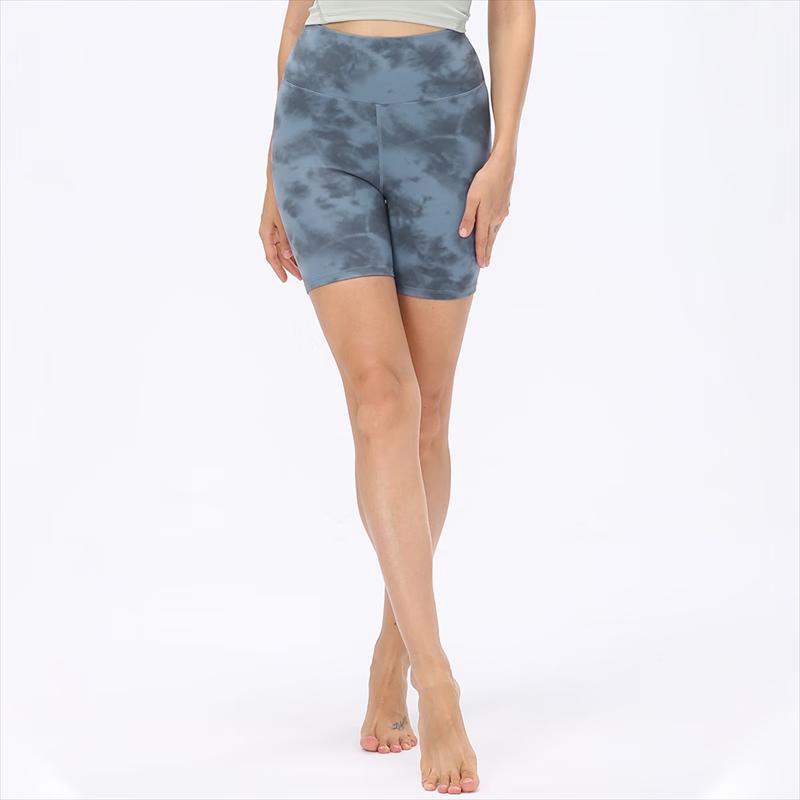 Women s Tie-Dye Nude-Feel Yoga & Gym Shorts XL